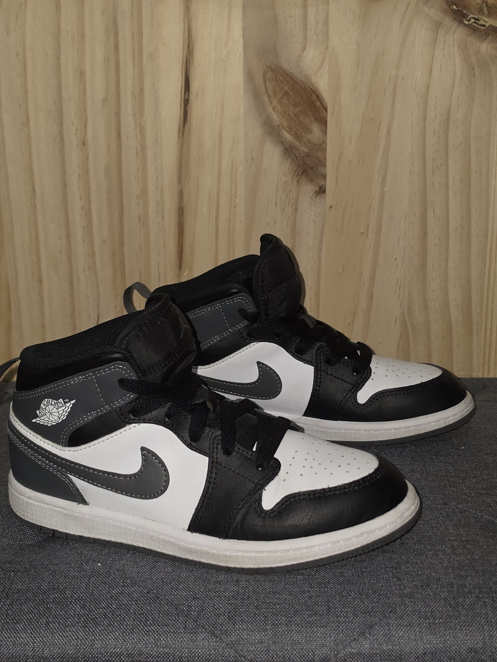 Nike Kids Black and White High-Top Sneakers